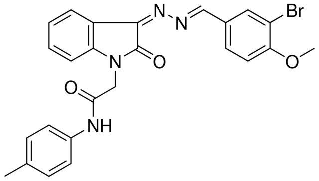 2-{(3Z)-3-[(2E)-2-(3-BROMO-4-METHOXYBENZYLIDENE)HYDRAZONO]-2-OXO-2,3-DIHYDRO-1H-INDOL-1-YL}-N-(4-METHYLPHENYL)ACETAMIDE