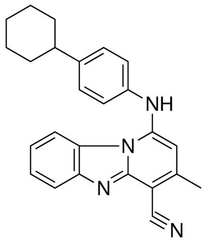1-(4-CYCLOHEXYL-PHENYLAMINO)3-ME-BENZO(4,5)IMIDAZO(1,2-A)PYRIDINE-4-CARBONITRILE