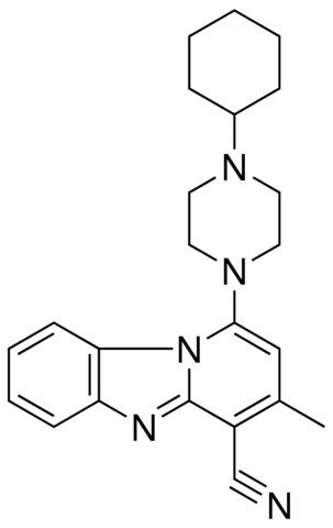1-(4-CYCLOHEXYL-1-PIPERAZINYL)-3-METHYLPYRIDO[1,2-A]BENZIMIDAZOLE-4-CARBONITRILE