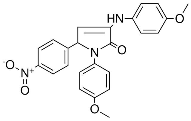 1-(4-MEO-PH)-3-(4-MEO-PHENYLAMINO)-5-(4-NITRO-PHENYL)-1,5-DIHYDRO-PYRROL-2-ONE