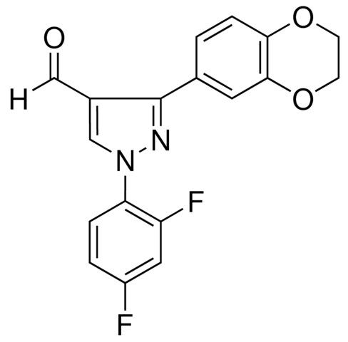 1-(2,4-DIFLUOROPHENYL)-3-(2,3-DIHYDRO-1,4-BENZODIOXIN-6-YL)-1H-PYRAZOLE-4-CARBALDEHYDE