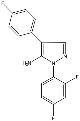 1-(2,4-Difluorophenyl)-4-(4-fluorophenyl)-1<i>H</i>-pyrazol-5-amine
