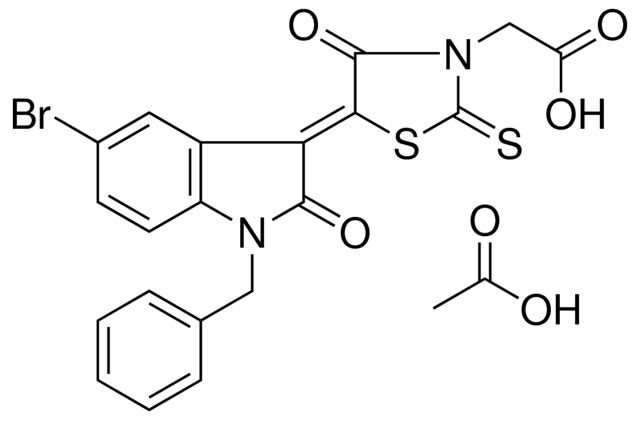 [(5Z)-5-(1-BENZYL-5-BROMO-2-OXO-1,2-DIHYDRO-3H-INDOL-3-YLIDENE)-4-OXO-2-THIOXO-1,3-THIAZOLIDIN-3-YL]ACETIC ACID ACETATE