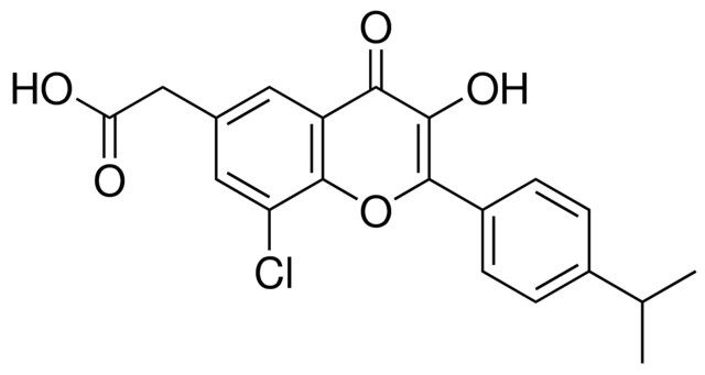 (8-CHLORO-3-HYDROXY-2-(4-ISOPROPYLPHENYL)-4-OXO-4H-CHROMEN-6-YL)ACETIC ACID