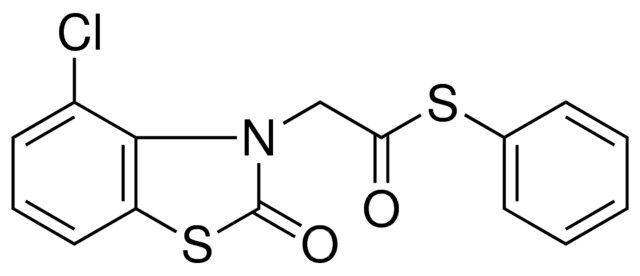 (4-CHLORO-2-OXO-BENZOTHIAZOL-3-YL)-THIOACETIC ACID S-PHENYL ESTER
