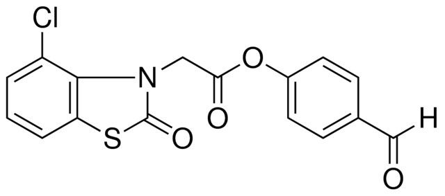 (4-CHLORO-2-OXO-BENZOTHIAZOL-3-YL)-ACETIC ACID 4-FORMYL-PHENYL ESTER