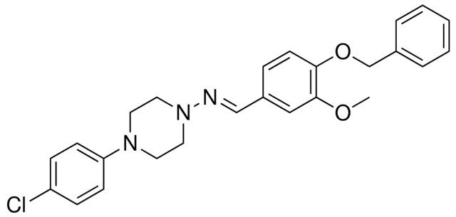(4-BENZYLOXY-3-METHOXY-BENZYLIDENE)-(4-(4-CHLORO-PHENYL)-PIPERAZIN-1-YL)-AMINE
