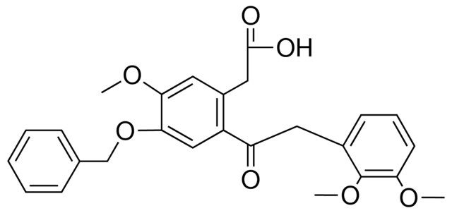 (4-BENZYLOXY-2-((2,3-DIMETHOXY-PHENYL)-ACETYL)-5-METHOXY-PHENYL)-ACETIC ACID