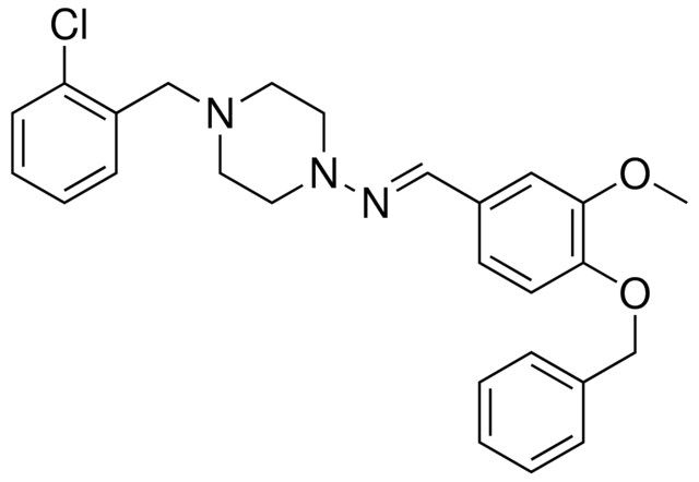 (4-BENZYLOXY-3-METHOXY-BENZYLIDENE)-(4-(2-CHLORO-BENZYL)-PIPERAZIN-1-YL)-AMINE