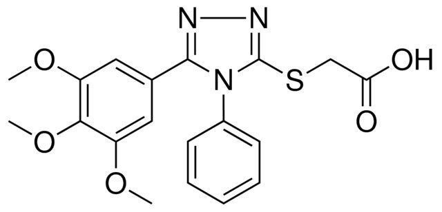(4-PH-5-(3,4,5-TRIMETHOXY-PHENYL)-4H-(1,2,4)TRIAZOL-3-YLSULFANYL)-ACETIC ACID