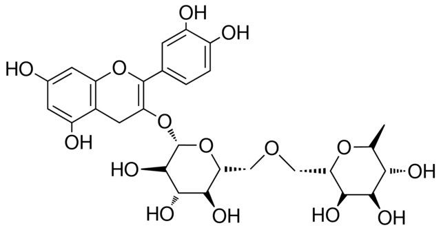 (2S,3R,4S,5S,6R)-2-(2-(3,4-DIHYDROXYPHENYL)-5,7-DIHYDROXY-4H-CHROMEN-3-YLOXY)-6-((((2S,3R,4R,5R,6S)-3,4,5-TRIHYDROXY-6-METHYLTETRAHYDRO-2H-PYRAN-2-YL)METHOXY)METHYL)TETRAHYDRO-2H-PYRAN-3,4,5-TRIOL