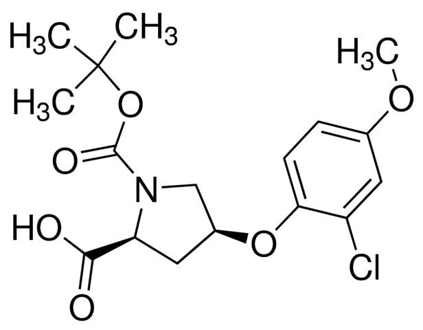 (2<i>S</i>,4<i>S</i>)-1-(<i>tert</i>-Butoxycarbonyl)-4-(2-chloro-4-methoxyphenoxy)pyrrolidine-2-carboxylic acid