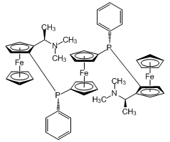 1,1'-Bis{1-[(R)-ferrocenyl-2-(S)-ethyl-1-(diethylamino)phenyl]-(R)-phosphino}ferrocene
