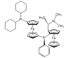 1-{[(R)-Ferrocenyl-2-(S)-ethyl-1-dimethylamino)phenyl]-(R)-phosphino}-1'-dicyclohexylphosphinoferrocene