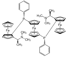 1,1'-Bis{1-[(S)-ferrocenyl-2-(R)-ethyl-1-(dimethylamino)phenyl]-(S)-phosphino}ferrocene