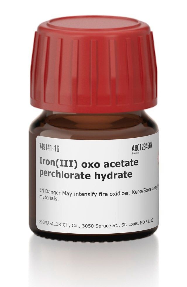Iron(III) oxo acetate perchlorate hydrate