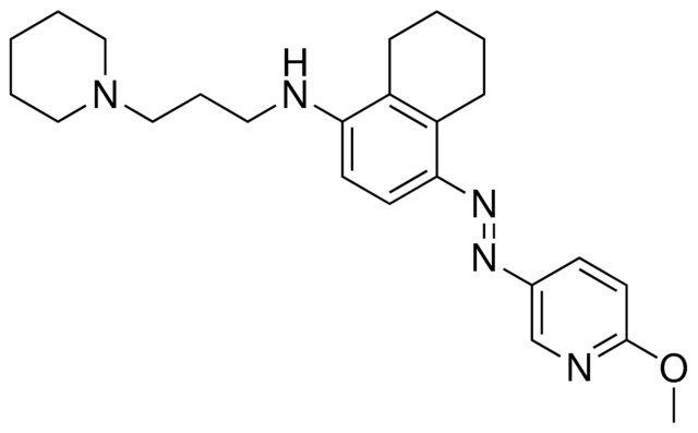4-[(E)-(6-methoxy-3-pyridinyl)diazenyl]-N-[3-(1-piperidinyl)propyl]-5,6,7,8-tetrahydro-1-naphthalenamine