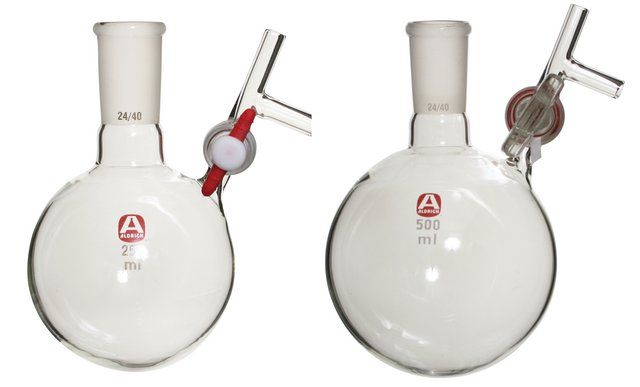 Aldrich<sup>®</sup> round-bottom storage flask with stopcock-equipped septum-inlet