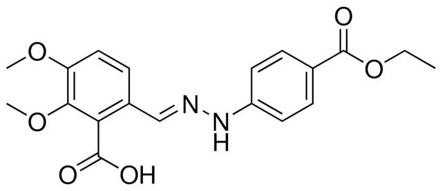 6-((E)-{[4-(ETHOXYCARBONYL)PHENYL]HYDRAZONO}METHYL)-2,3-DIMETHOXYBENZOIC ACID