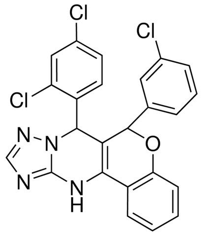 6-(3-CHLOROPHENYL)-7-(2,4-DICHLOROPHENYL)-7,12-DIHYDRO-6H-CHROMENO[4,3-D][1,2,4]TRIAZOLO[1,5-A]PYRIMIDINE