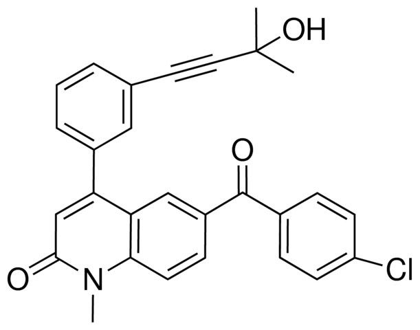 6-(4-CHLOROBENZOYL)-4-[3-(3-HYDROXY-3-METHYL-1-BUTYNYL)PHENYL]-1-METHYL-2(1H)-QUINOLINONE