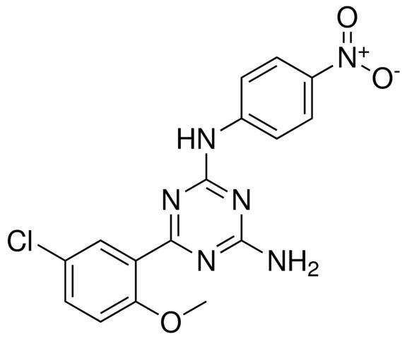 6-(5-CHLORO-2-METHOXY-PHENYL)-N-(4-NITRO-PHENYL)-(1,3,5)TRIAZINE-2,4-DIAMINE