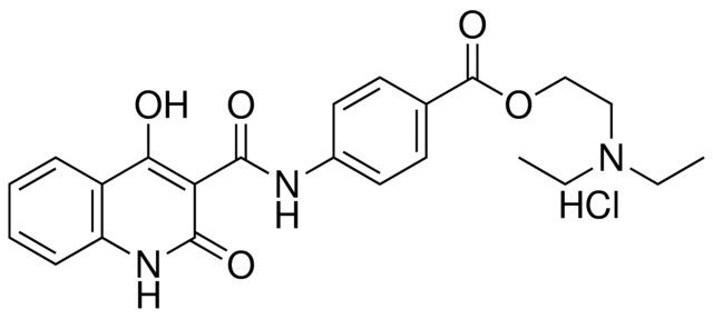 2-(DIETHYLAMINO)ETHYL 4-{[(4-HYDROXY-2-OXO-1,2-DIHYDRO-3-QUINOLINYL)CARBONYL]AMINO}BENZOATE HYDROCHLORIDE