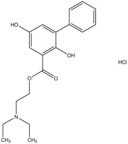 2-(diethylamino)ethyl 2,5-dihydroxy[1,1'-biphenyl]-3-carboxylate hydrochloride
