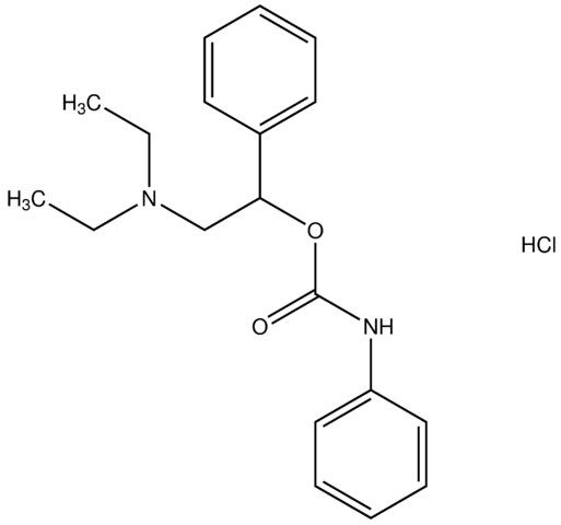 2-(diethylamino)-1-phenylethyl phenylcarbamate hydrochloride