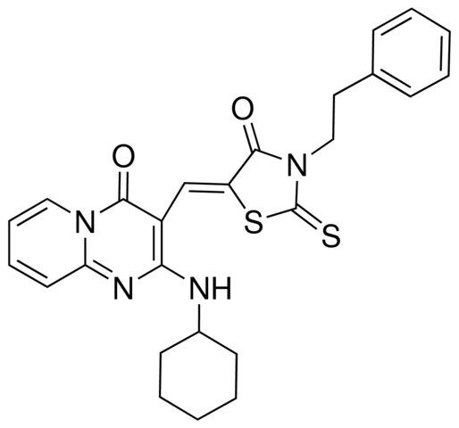 2-(CYCLOHEXYLAMINO)-3-{(Z)-[4-OXO-3-(2-PHENYLETHYL)-2-THIOXO-1,3-THIAZOLIDIN-5-YLIDENE]METHYL}-4H-PYRIDO[1,2-A]PYRIMIDIN-4-ONE
