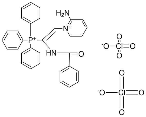2-AMINO-1-[(E)-2-(BENZOYLAMINO)-2-(TRIPHENYLPHOSPHONIO)ETHENYL]PYRIDINIUM DIPERCHLORATE