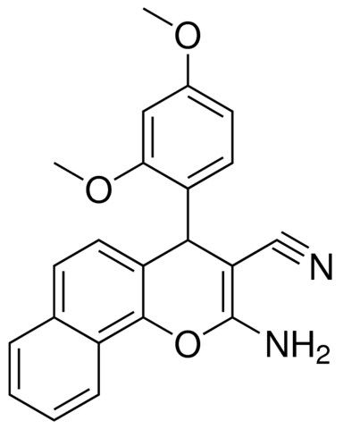 2-AMINO-4-(2,4-DIMETHOXY-PHENYL)-4H-BENZO(H)CHROMENE-3-CARBONITRILE