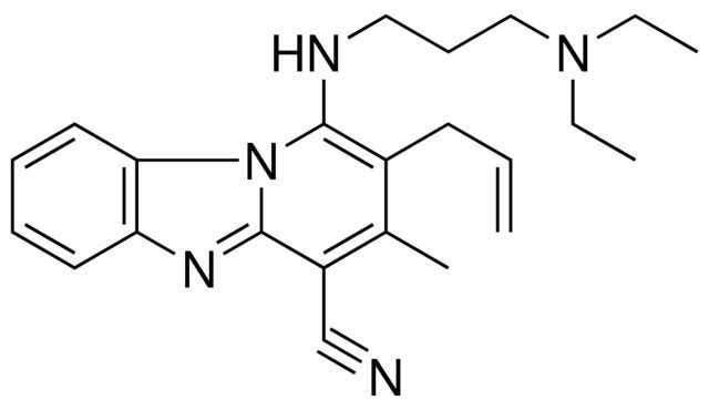 2-ALLYL-1-{[3-(DIETHYLAMINO)PROPYL]AMINO}-3-METHYLPYRIDO[1,2-A]BENZIMIDAZOLE-4-CARBONITRILE