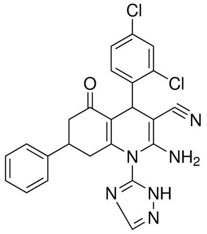 2-AMINO-4-(2,4-DICHLOROPHENYL)-5-OXO-7-PHENYL-1-(1H-1,2,4-TRIAZOL-5-YL)-1,4,5,6,7,8-HEXAHYDRO-3-QUINOLINECARBONITRILE