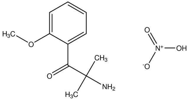 2-amino-1-(2-methoxyphenyl)-2-methyl-1-propanone, nitrate salt
