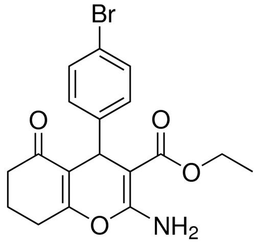 2-AMINO-4-(4-BR-PH)-5-OXO-5,6,7,8-4H-4H-CHROMENE-3-CARBOXYLIC ACID ETHYL ESTER