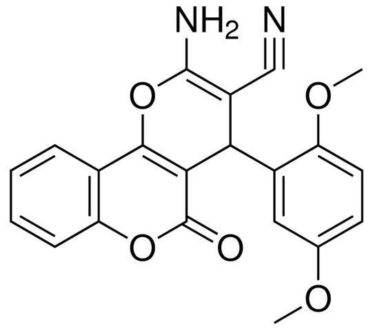 2-AMINO-4-(2,5-DIMETHOXY-PH)-5-OXO-4H,5H-PYRANO(3,2-C)CHROMENE-3-CARBONITRILE