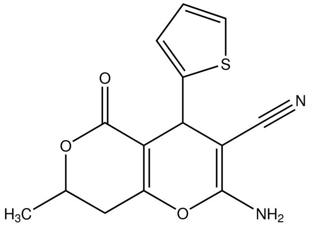 2-Amino-7-methyl-5-oxo-4-(thiophen-2-yl)-4,5,7,8-tetrahydropyrano[4,3-<i>b</i>]pyran-3-carbonitrile