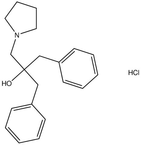 2-benzyl-1-phenyl-3-(1-pyrrolidinyl)-2-propanol hydrochloride