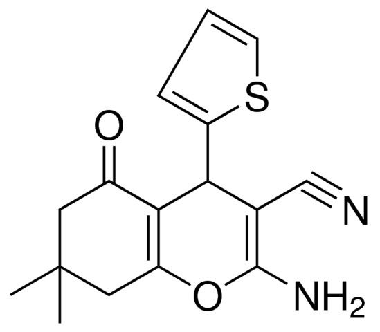 2-AMINO-7,7-DIMETHYL-5-OXO-4-(2-THIENYL)-5,6,7,8-TETRAHYDRO-4H-CHROMENE-3-CARBONITRILE