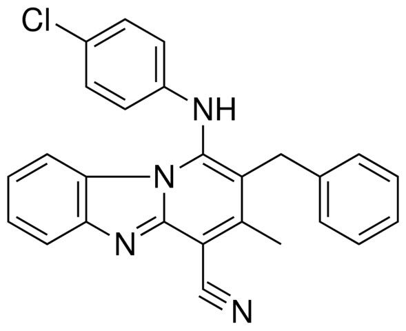 2-BENZYL-1-(4-CL-PH-AMINO)-3-ME-BENZO(4,5)IMIDAZO(1,2-A)PYRIDINE-4-CARBONITRILE