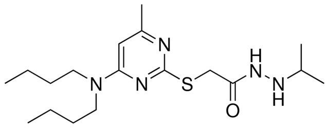 2-(4-DI-BU-AMINO-6-ME-PYRIMIDIN-2-YLSULFANYL)-ACETIC ACID N'-ISOPROPYL-HYDRAZIDE