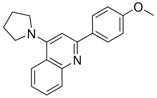 2-(4-METHOXYPHENYL)-4-(1-PYRROLIDINYL)QUINOLINE