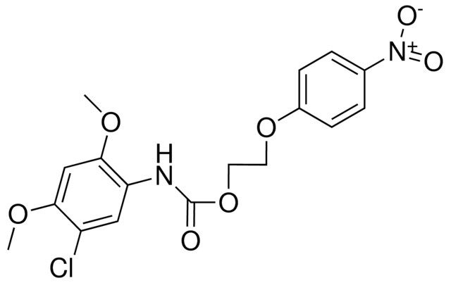 2-(4-NITROPHENOXY)ETHYL N-(5-CHLORO-2,4-DIMETHOXYPHENYL)CARBAMATE