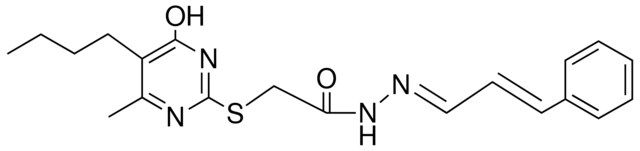 2-(5-BU-4-HO-6-ME-PYRIMIDIN-2-YLSULFANYL)-ACETIC ACID (PH-ALLYLIDENE)-HYDRAZIDE