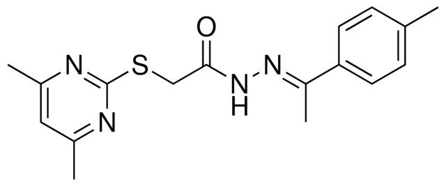 2-(4,6-DI-ME-PYRIMIDIN-2-YLSULFANYL)-ACETIC ACID (1-P-TOLYL-ETHYLIDENE)HYDRAZIDE