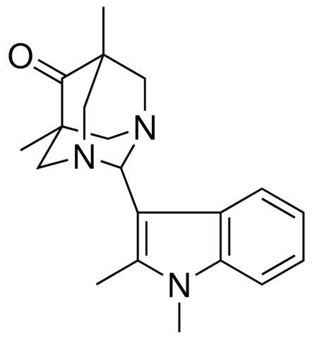 2-(1,2-DIMETHYL-1H-INDOL-3-YL)-5,7-DIMETHYL-1,3-DIAZA-ADAMANTAN-6-ONE