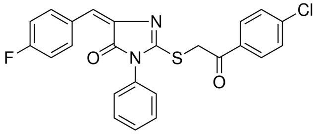 2-(2-(4-CL-PH)2-OXO-ETHYLSULFANYL)-5-(4-F-BENZYLIDENE)3-PH-3,5-2H-IMIDAZOL-4-ONE