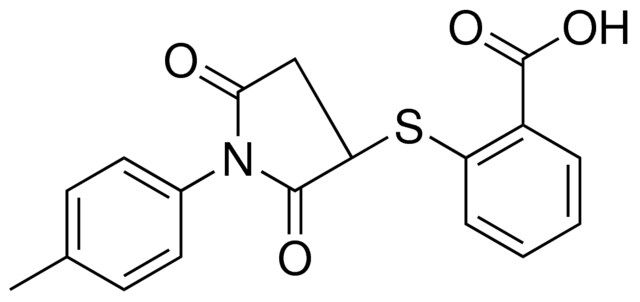 2-(2,5-DIOXO-1-P-TOLYL-PYRROLIDIN-3-YLSULFANYL)-BENZOIC ACID