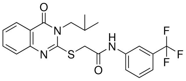 2-(3-ISOBUTYL-4-OXO-3,4-2H-QUINAZOLIN-2-YLSULFANYL)-N-(3-TRI-F-ME-PH)-ACETAMIDE